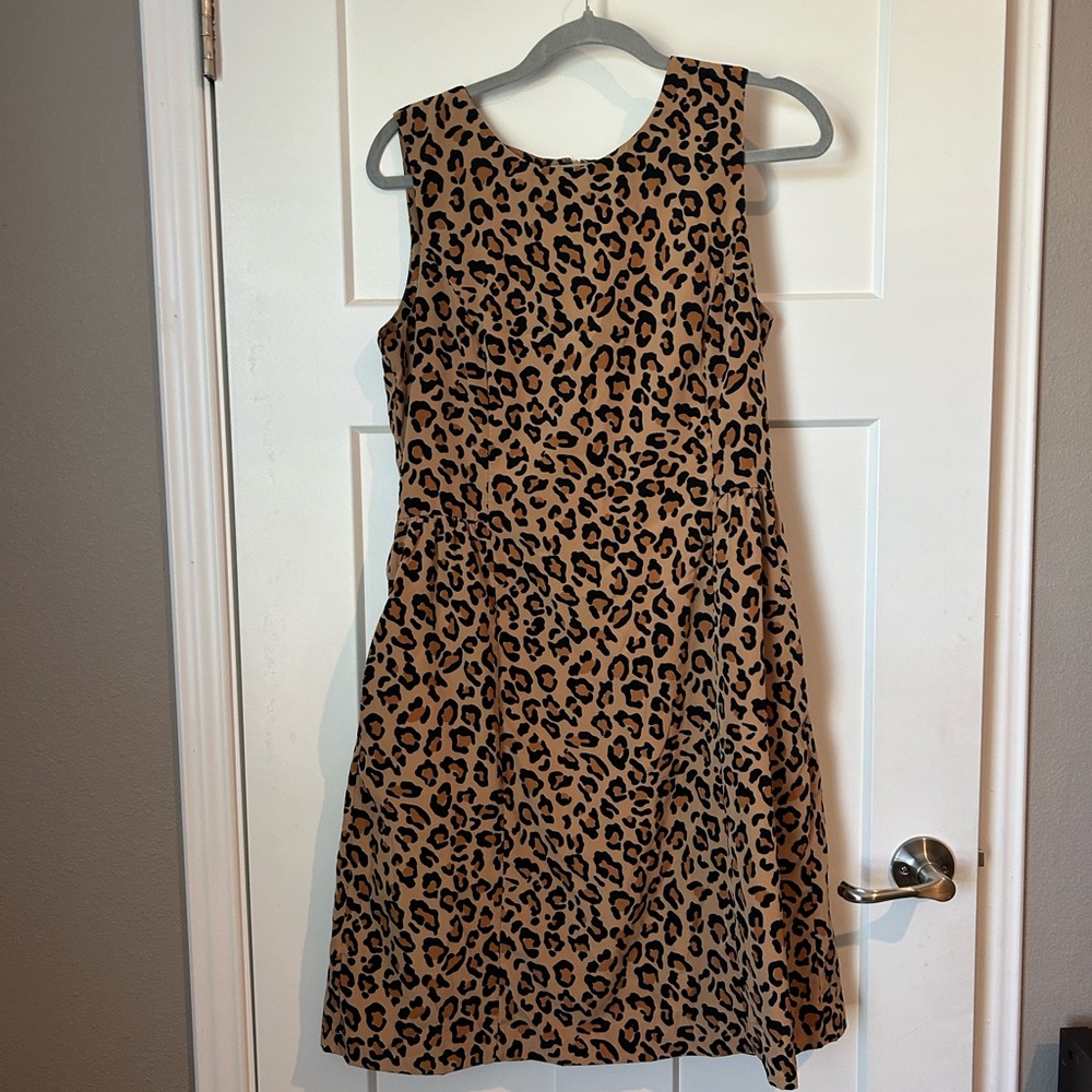 GAP Brown Leopard Print - Dress 8 TALL